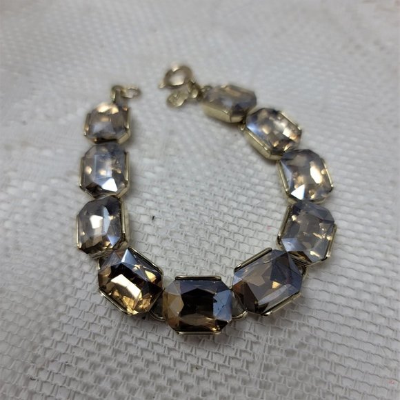 Sparkling Loft Bracelet Topaz Rhinestones 7" Long - Picture 5 of 7